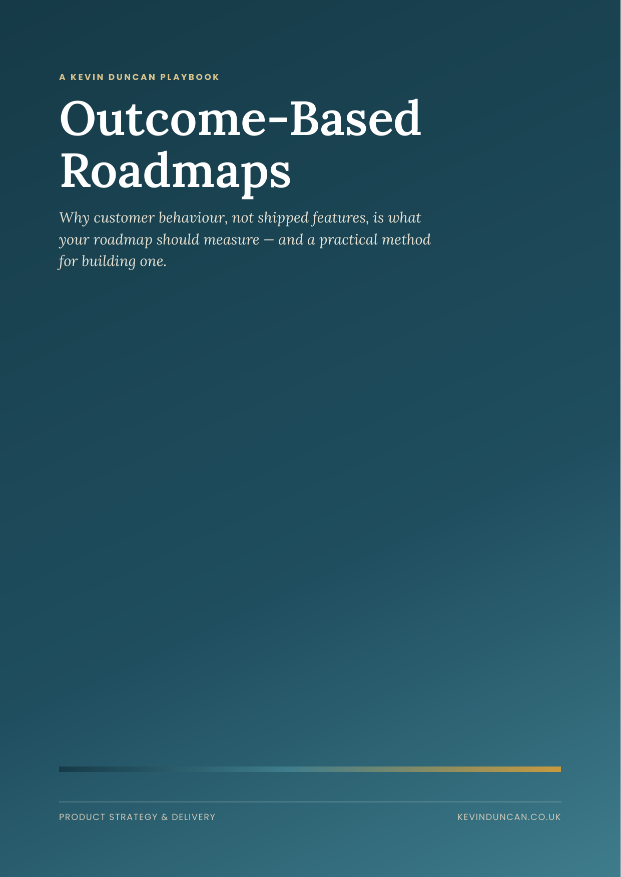 Outcome-Based Roadmaps playbook cover