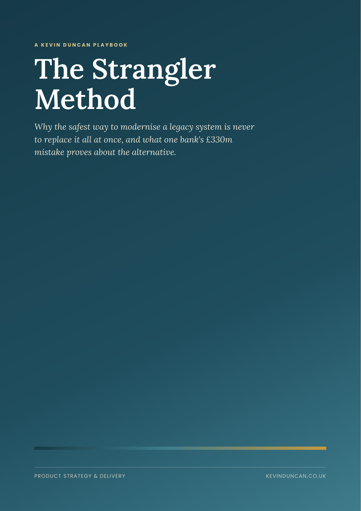 The Strangler Method playbook cover